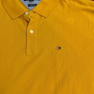 Tommy Hilfiger long sleeve mustard polo gently used